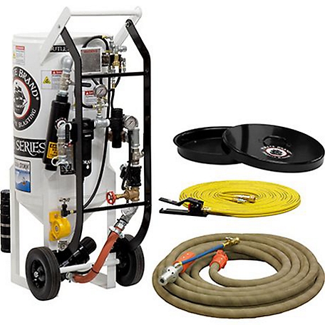 Pirate Brand 3.5 cu. ft. Soda Storm 3-in-1 Sandblaster with Blast Hose and WIN Nozzle