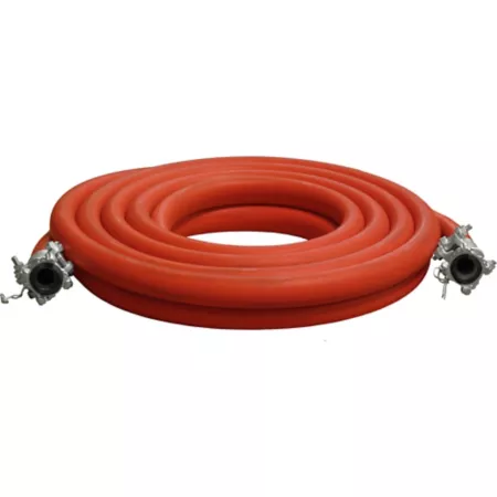 Pirate Brand 1-1/2 in x 25 ft Air Hose Kit with Fittings Red Compressor to Sandblast Pot Sand Blasting Parts