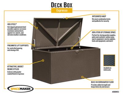 Image showing 6 th Arrow Spacemaker Deck Box, Espresso