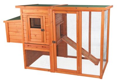 TRIXIE Chicken Coop with Outdoor Run, 2 to 4 Chicken Capacity