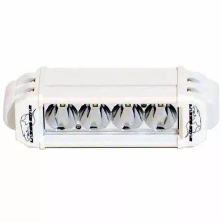 Lazer Star Lights Atlantis Single Row 4-Spot LED Light Bar 6 in 3 Watt White Marine Finish Light Bars