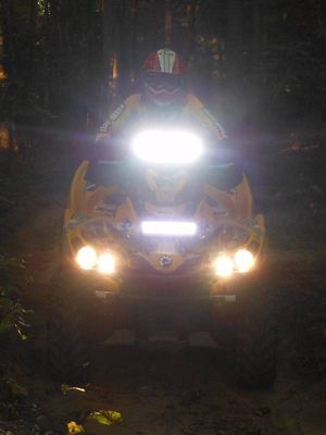 Image showing 6 th Lazer Star Lights 6 in. LED Atlantis Single-Row Flood Light Bar, White Marine Finish