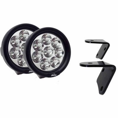 Lazer Star Lights 4 in. 3W Endeavour Round Jeep Light A-Pillar Windshield Bracket Mounting Kit