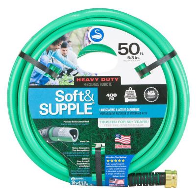 Swan Soft&SUPPLE 5/8 in. x 50ft Heavy-Duty Garden Hose, CSNSS58050