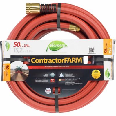 Element ContractorFARM 3/4 in. x 50 ft. Heavy-Duty Water Hose, CELCF34050