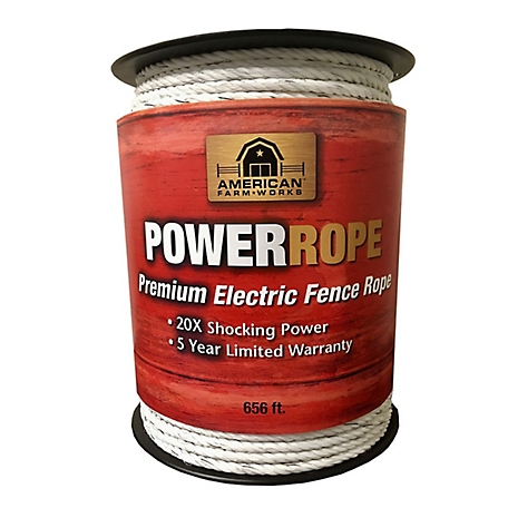 American Farm Works 656 ft. x 850 lb. Sure Shock PowerRope Electric Fence  Rope at Tractor Supply Co.