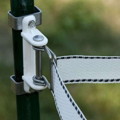 Image showing  T-Post Polytape Corner Insulator for All Polytape Widths Up to 2 in., White