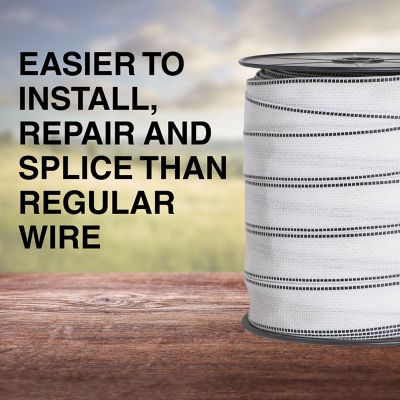 Image showing  500 ft. x 890 lb. Polytape Electric Fencing, White