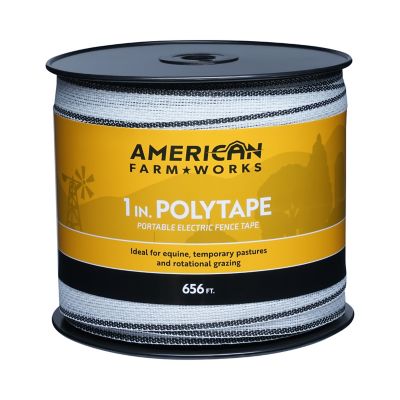 American Farm Works 656 ft. x 320 lb. Polytape Electric Fencing, 1 in. W, White