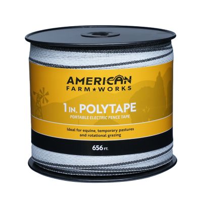 656' White Polytape Electric Fence Horse Deer 1.5" Wide 