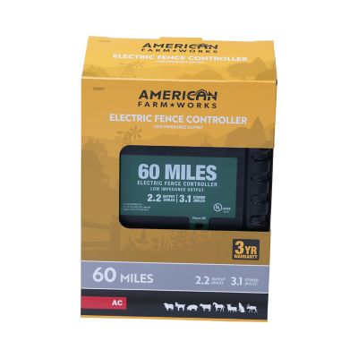 American Farm-works 60 Miles Electric Fence Controller AC Powered   NEW! 