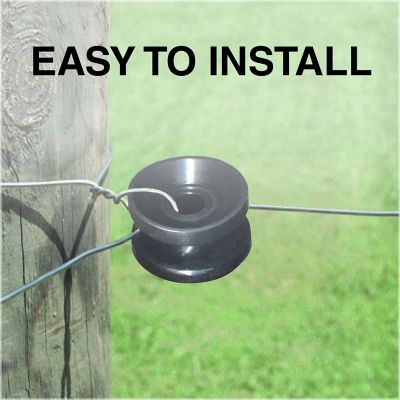 Image showing  High Strain Corner and End Insulators, Black, 10-Pack