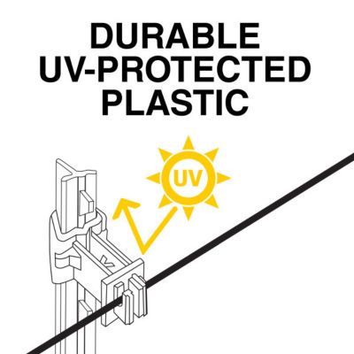 Image showing  2 in. Snap-On Extender T-Post Insulators for 1.25 and 1.33 in. T-Posts, Yellow, 25-Pack