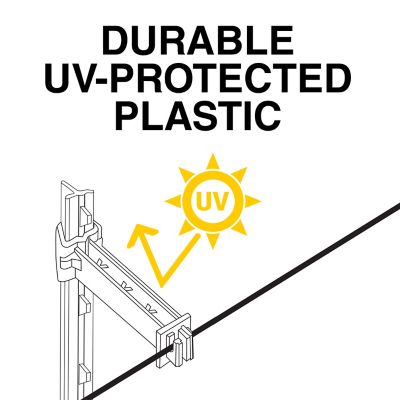 Image showing  5 in. Snap-On Extender T-Post Insulators for 1.25 and 1.33 in. T-Posts, Yellow, 25-Pack