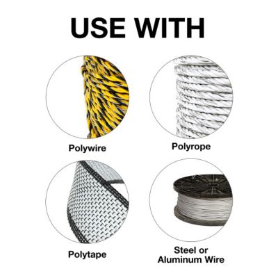 Image showing  T-Post Safety Cap and Insulators for 1.25 and 1.33 in. Studded T-Posts, Yellow, 10-Pack