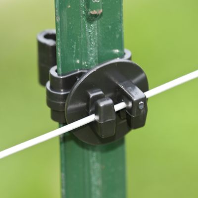 Image showing  Pinlock T-Post Insulators for 1.25 and 1.33 in. Studded T-Posts, Black, 25-Pack