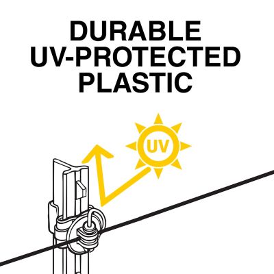 Image showing  Pinlock T-Post Insulators for 1.25 and 1.33 in. Studded T-Posts, Black, 25-Pack