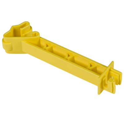 American Farm Works 5 in. Snap-On Reversed Insulators for 1.25 and 1.33 in. T-Posts, Yellow, 25-Pack