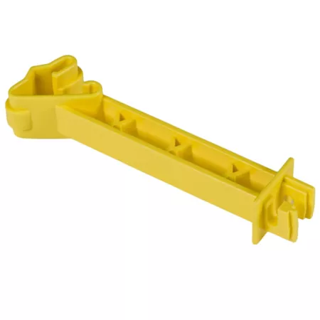 American Farm Works 5 in Snap-On Inverted Insulators for 1.25 and 1.33 in T Posts Yellow 25 Pack Electric Fence Insulators