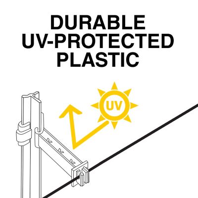 Image showing  5 in. Snap-On Reversed Insulators for 1.25 and 1.33 in. T-Posts, Yellow, 25-Pack
