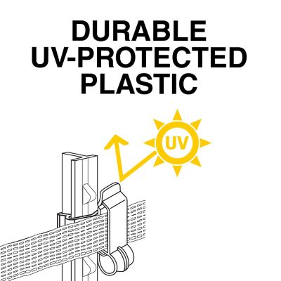 Image showing  T-Post Polytape Insulators for 1.25 and 1.33 in. T-Posts, Yellow, 25-Pack