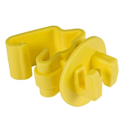 American Farm Works Standard Snug-Fitting T-Post Insulators for 1.25 and 1.33 in. Studded T-Posts, Yellow, 25-Pack