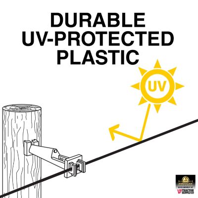 Image showing  5 in. Nail-On Extender Insulators for 9-12 Gauge Polywire and Polyrope, Yellow, 25-Pack
