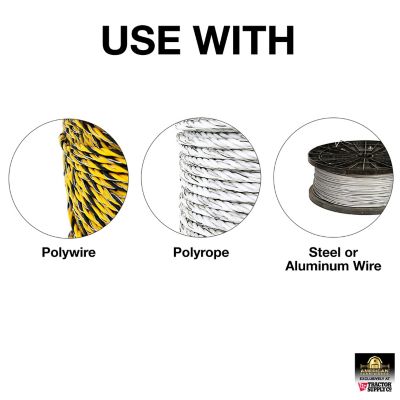 Image showing  5 in. Nail-On Extender Insulators for 9-12 Gauge Polywire and Polyrope, Yellow, 25-Pack