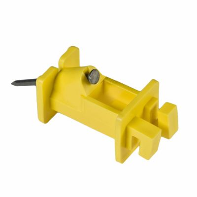 American Farm Works Slant Nail Insulators for 9-22 Gauge Steel, Yellow, Aluminum and High-Tensile Wire