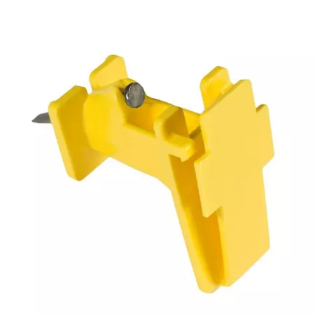 American Farm Works Polytape Wood Post Insulators for All Polytape Widths up to 2 in Yellow Pack of 25 Electric Fence Insulators