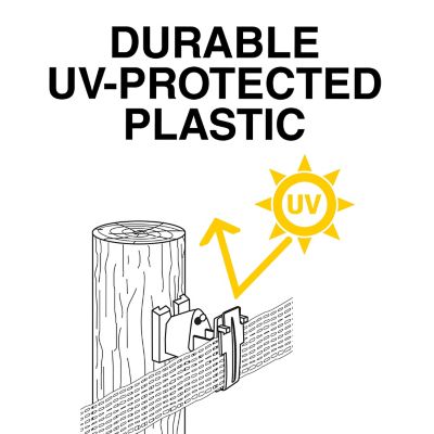 Image showing  Polytape Wood Post Insulators for All Polytape Widths Up to 2 in., Yellow, 25-Pack