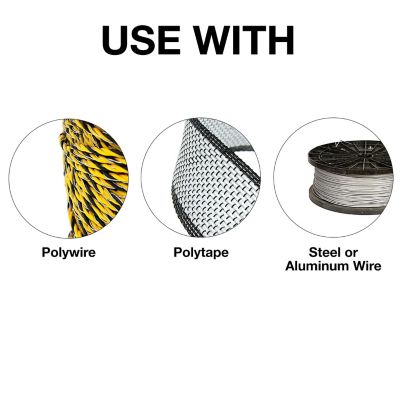 Image showing  Polytape Wood Post Insulators for All Polytape Widths Up to 2 in., Yellow, 25-Pack