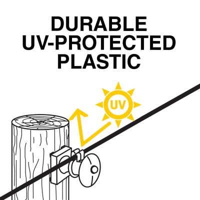 Image showing  Wood Post Knob Insulators for 9-22 Gauge Steel, Aluminum and High-Tensile Wire, Yellow, 25-Pack