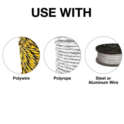 Image showing  Wood Post Knob Insulators for 9-22 Gauge Steel, Aluminum and High-Tensile Wire, Yellow, 25-Pack