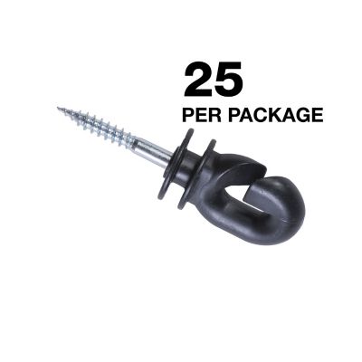 American Farmworks Wood Post Screw In Ring Electric Fence Insulators Black Pack Of 25 Iwsirb Afw At Tractor Supply Co