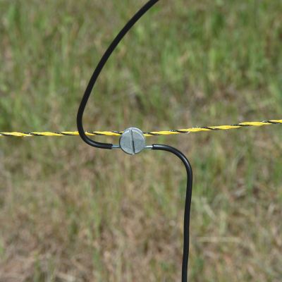 Image showing  Galvanized Electric Fence Line Clamps, 3-Pack