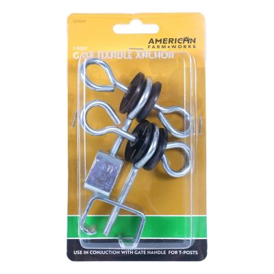 Image showing  T-Post Screw-In Electric Fence Gate Anchors, 2-Pack