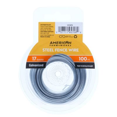 American Farm Works 100 ft. 95 - 120 lb. Galvanized Steel Wire, 17 Gauge