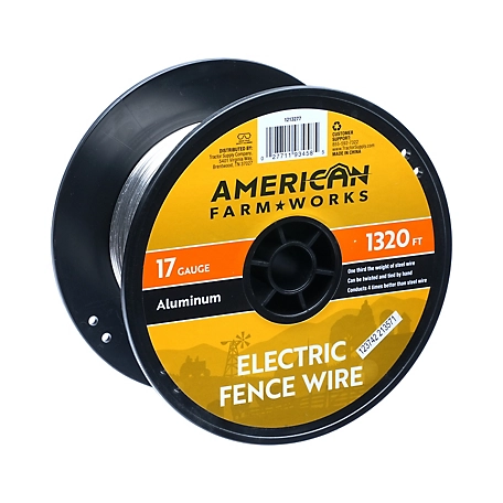 American Farm Works 1/4 Mile x 90 lb. Aluminum Electric Fence Wire, 17 Gauge, 38,000 PSI