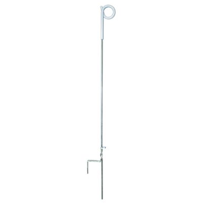 Zareba 39 in. Pig Tail Step-In Post for Steel/Aluminum Wire, Polywire, Poly Rope and Polytape, Silver