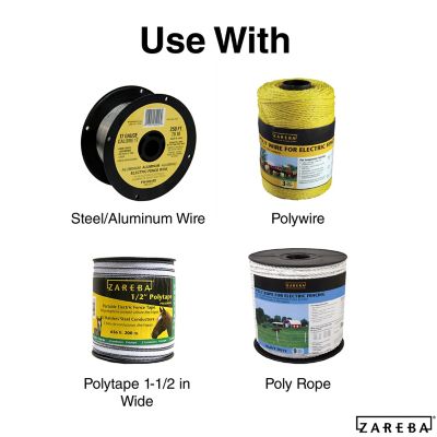 Image showing  39 in. Pigtail Step-In Post for Steel/Aluminum Wire, Polywire, Poly Rope and Polytape, Silver