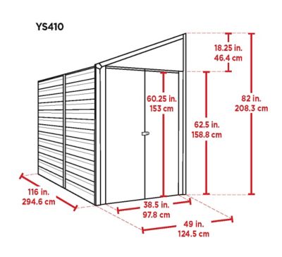 Image showing  4 ft. x 10 ft. Yardsaver Shed