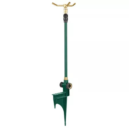 Orbit 1 432 sq ft 3-Arm Telescopic Metal Sprinkler on Metal Stake Lawn Sprinklers