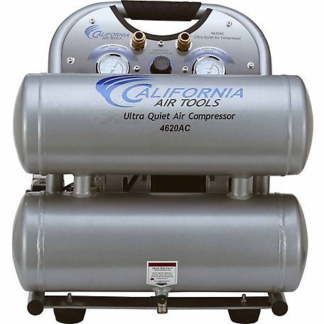 California Air Tools 2.0 HP 4.6 gal. Ultra Quiet & Oil-Free Twin-Tank  Electric Portable Air Compressor, Aluminum at Tractor Supply Co.