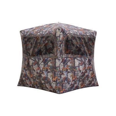 Barronett Blinds 3-Person Grounder 350 Portable Hunting Blind, Pop-Up Hub Blind, Bloodtrail Woodland