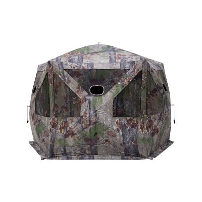 Barronett Blinds Pentagon Bloodtrail Backwoods Camo Hunting Ground Blind, 72 in. H, 21 lb., 41.5 sq. ft.