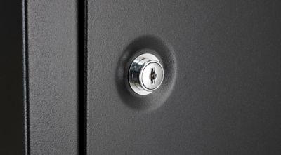 Image showing 5 th Stack-On 1.9 cu. ft. Key Lock Pistol Ammo Cabinet, Black