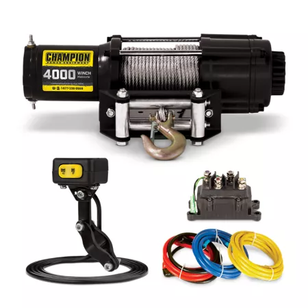 Champion Power Equipment ATV/UTV Winch Kit with Mini Rocker 4 000 lbs 14001 ATV & UTV Winches