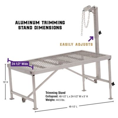 Image showing  Aluminum Livestock Trim Stand with Nose Loop Head Piece