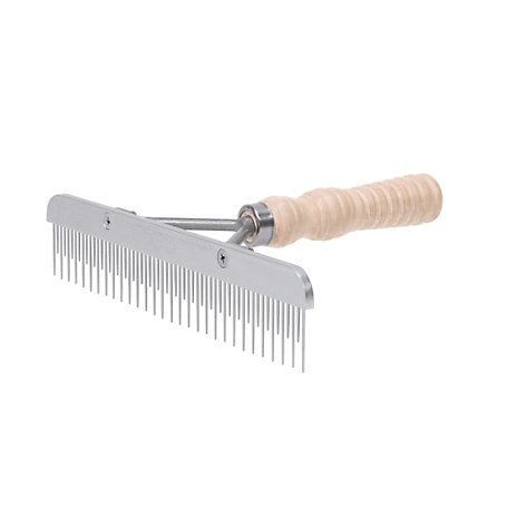 Weaver Leather Fluffer Livestock Comb with Wood Handle and Stainless Steel Replacement Blade